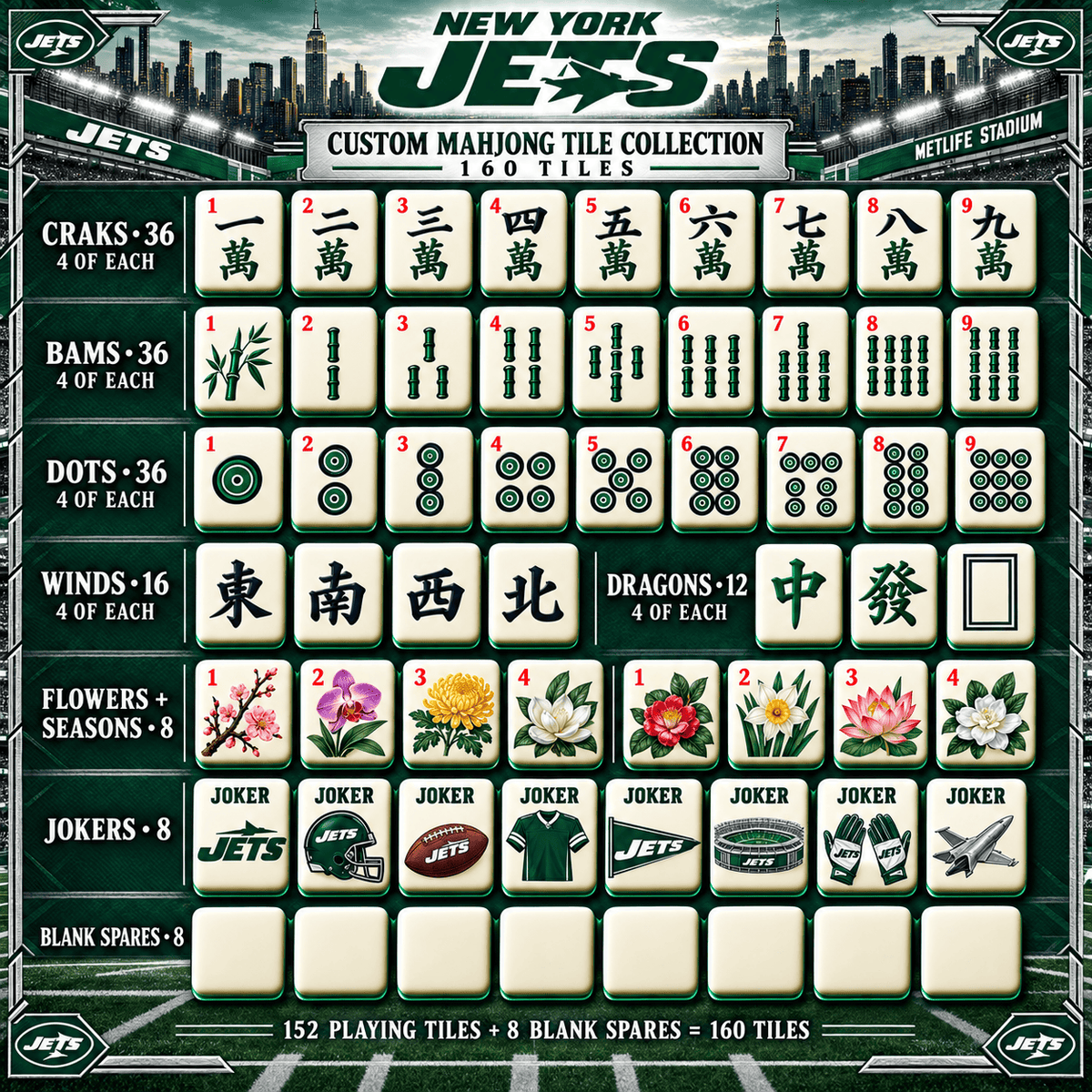 NYJ Premium Mahjong Set – Game Night Edition PNPA