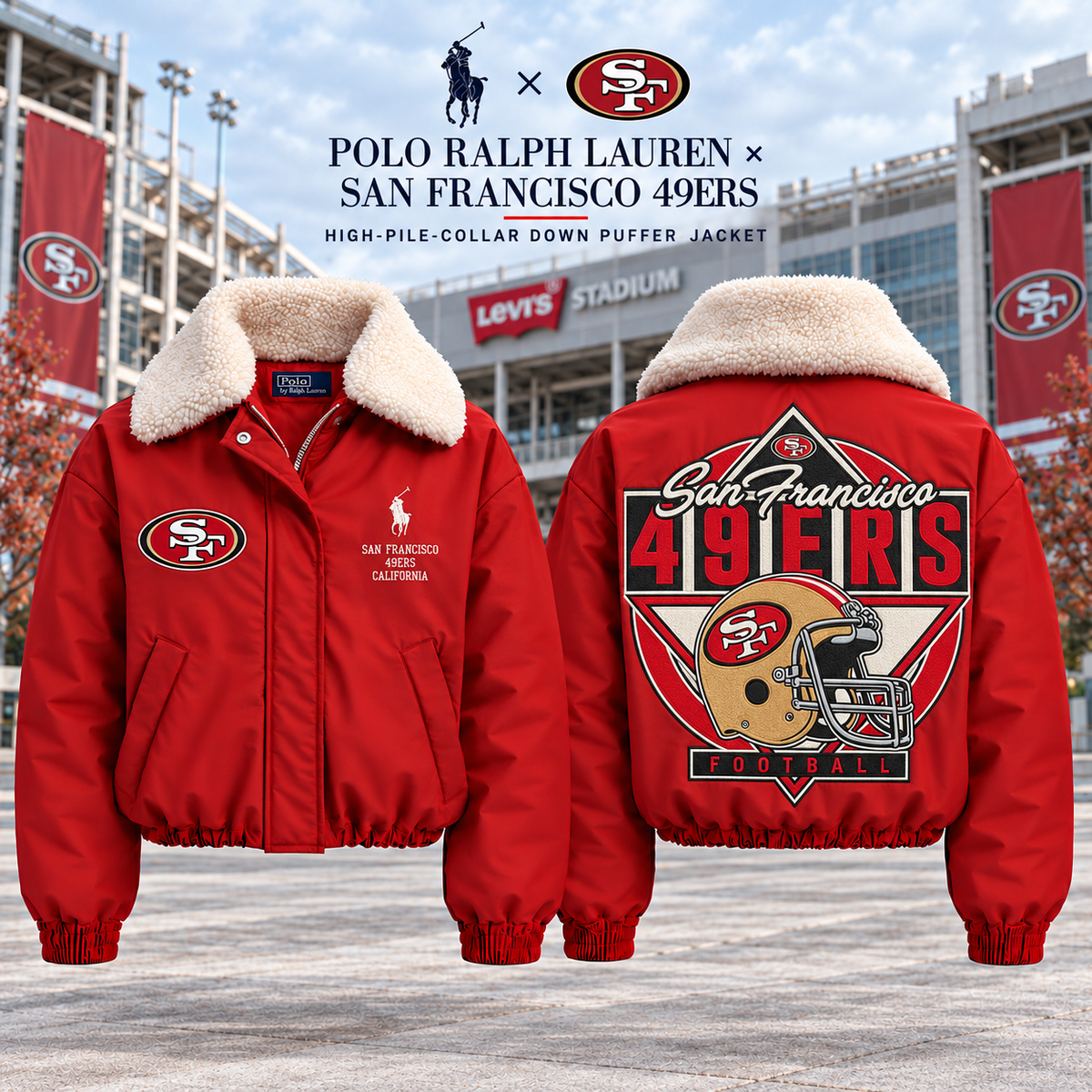 SF49 High-Pile-Collar Down Puffer Jacket NTKO