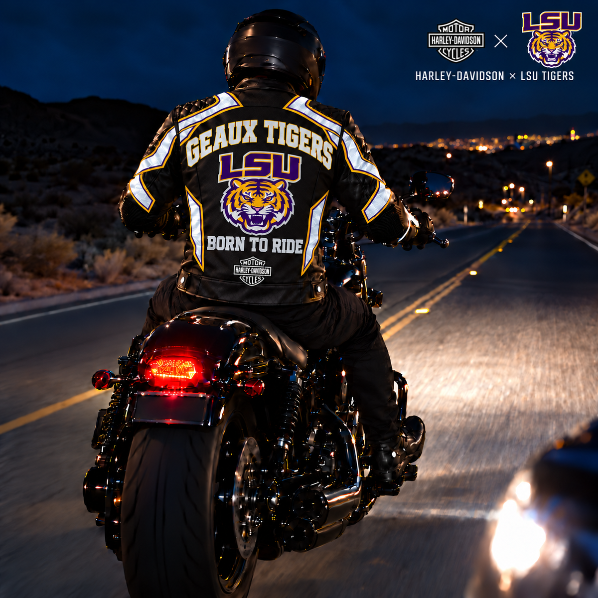 LSU Reflective Biker Jacket PNPA