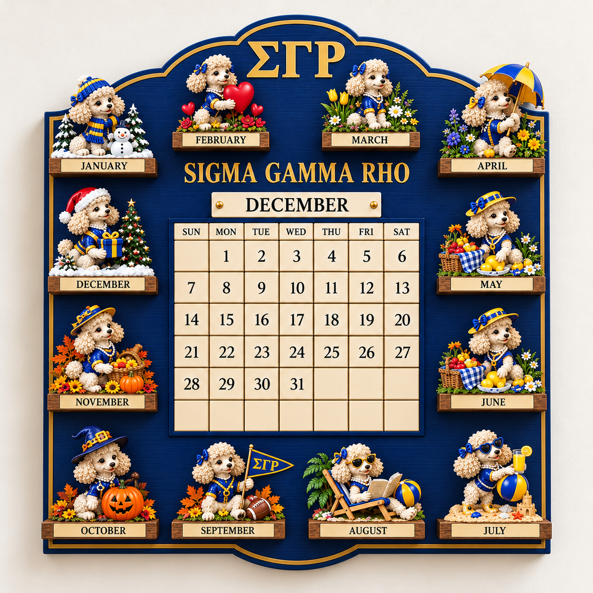 SGRO Premium Perpetual Wall Calendar NPL