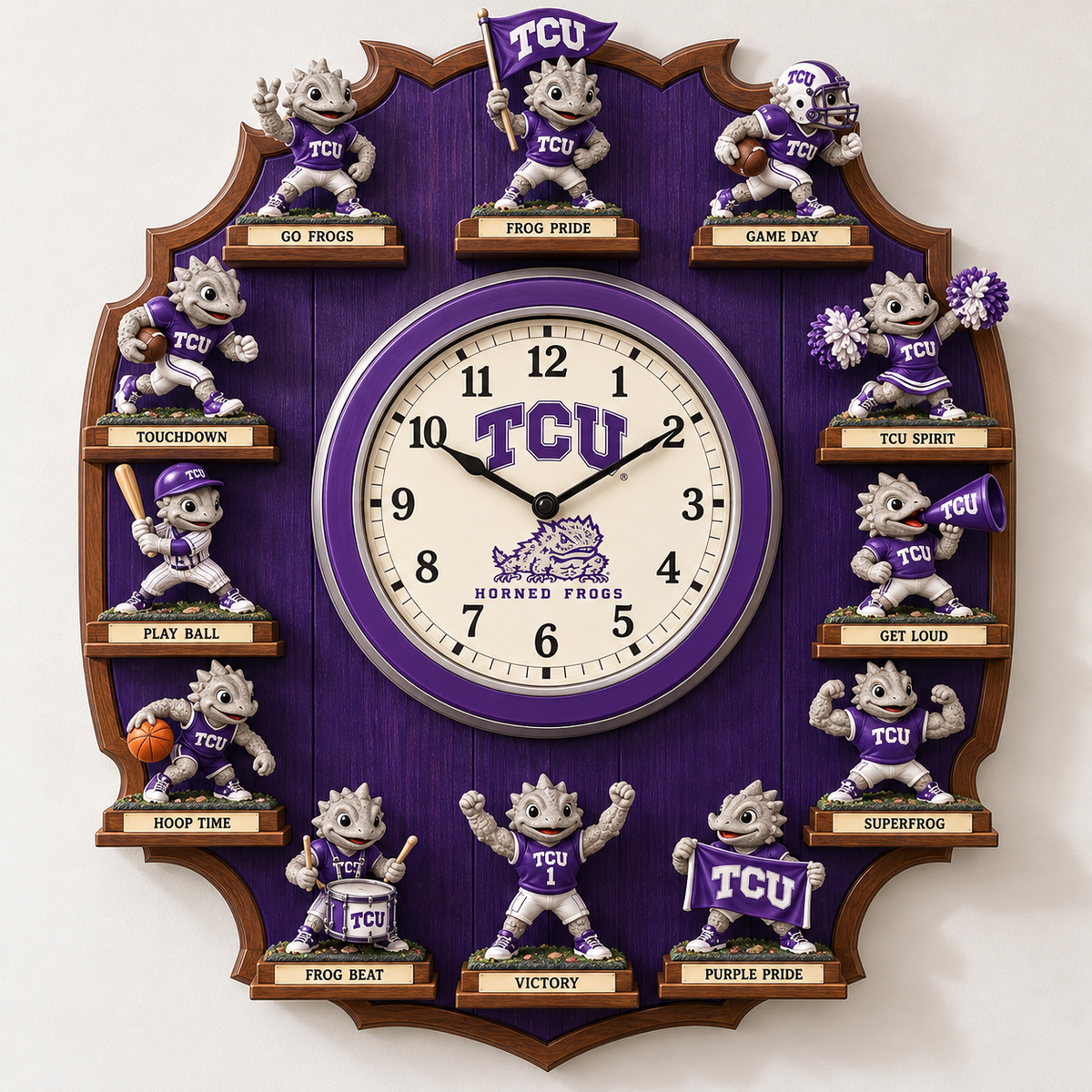 TCU Premium Mascot Sculpture Clock Collection PTKL