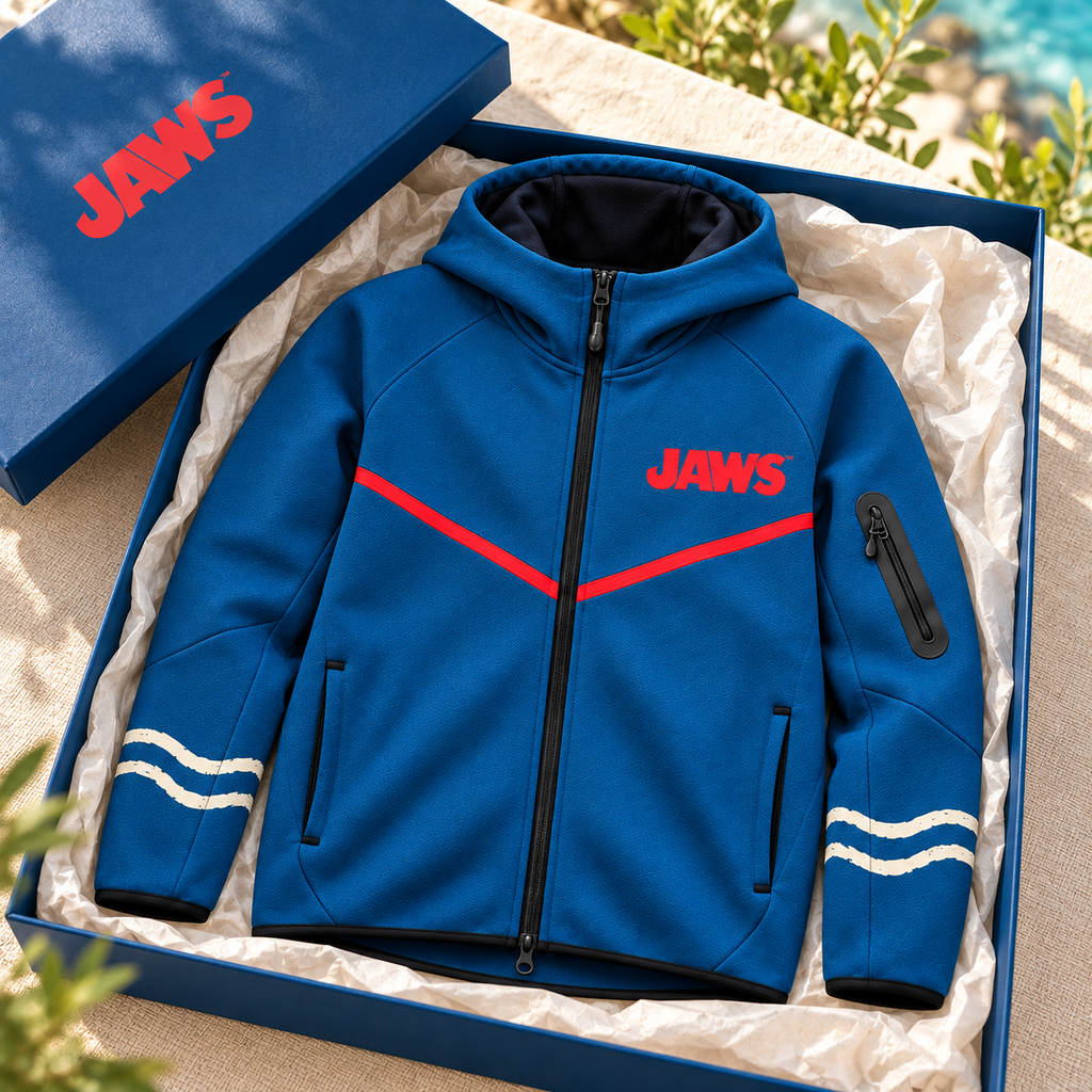 JAWS PREMIUM GRAPHIC ZIP HOODIE HQH