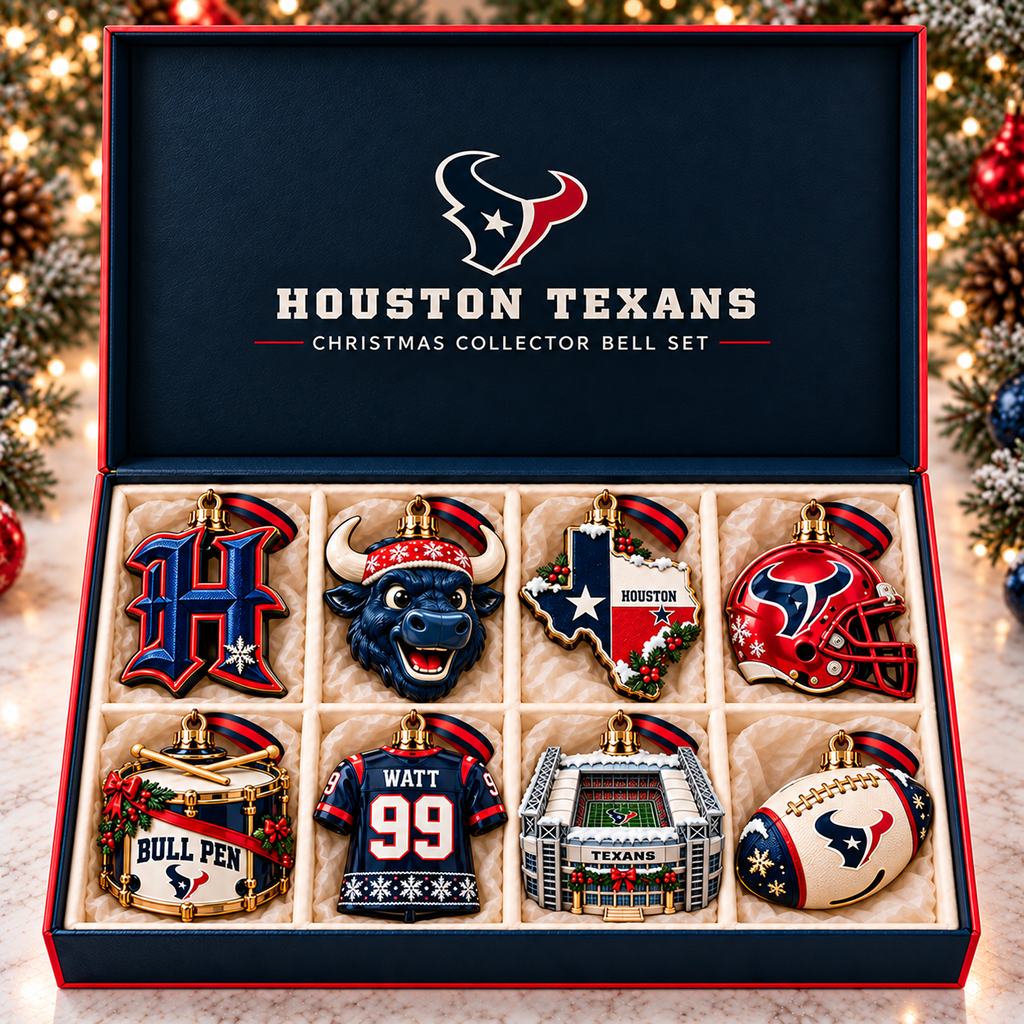 Premium HTX Christmas Bell Ornament TTMH