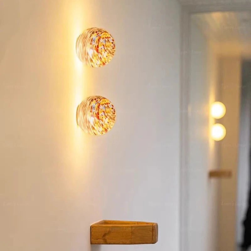 Contemporary Vintage Glass Aluminum Wall Light Wall Lamp Sconce For Bedroom Living room Wall Decoration Office Indoor Home