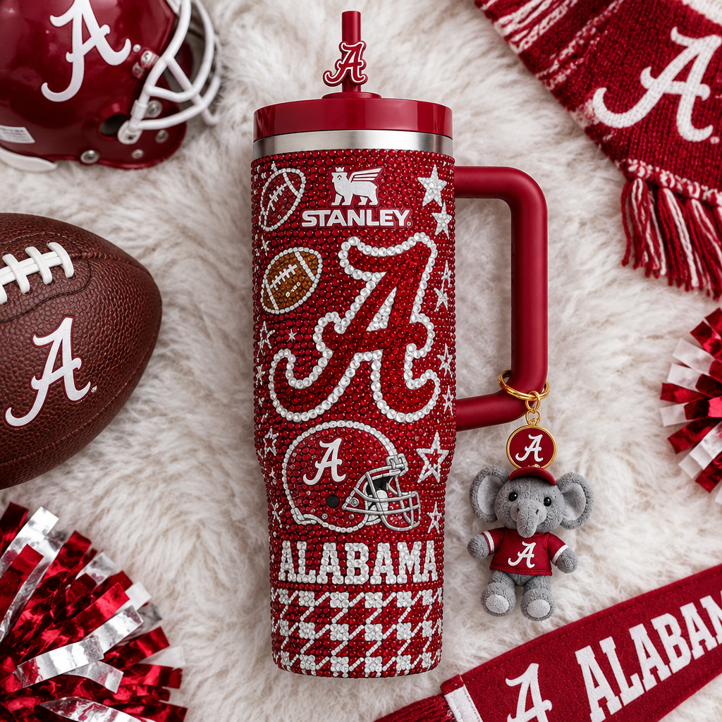 Alabama Crimson Tide 40oz Tumbler With Handle TTNL