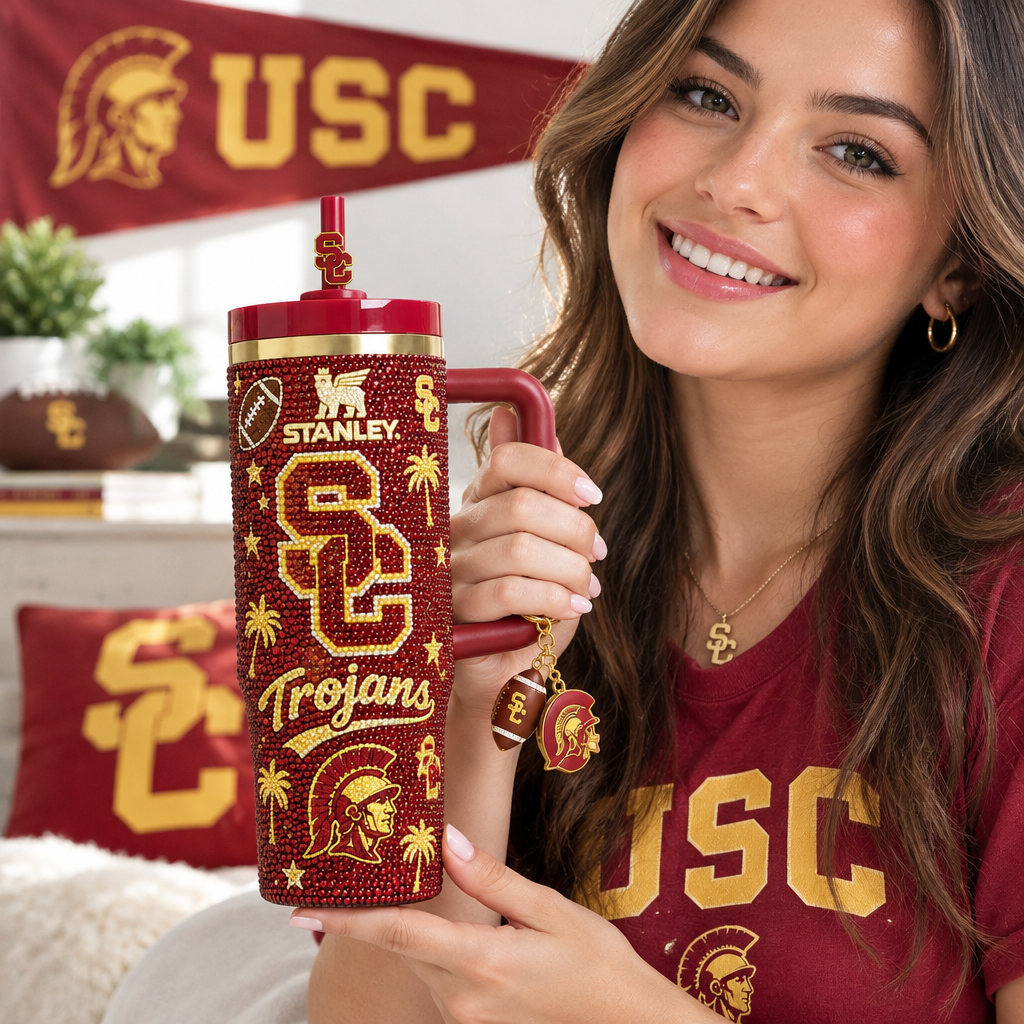 USC Trojans 40oz Tumbler With Handle TTNL