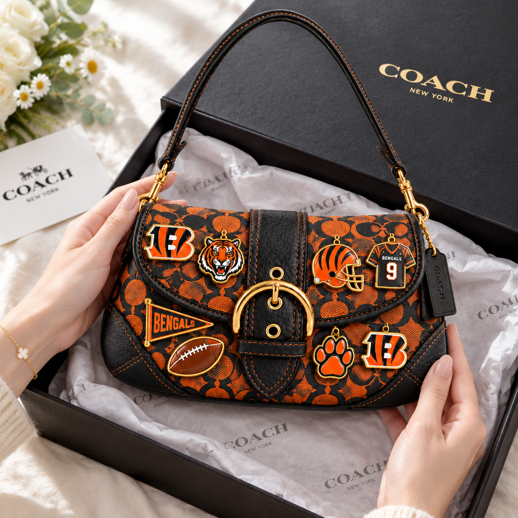 Cincinnati Bengals Soho Bag With Charm