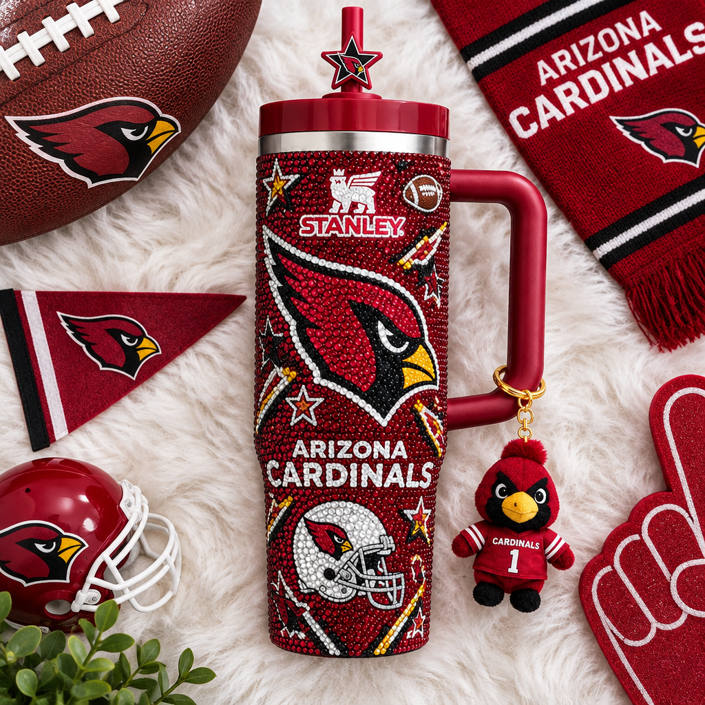Arizona Cardinals 40oz Tumbler With Handle TTNL